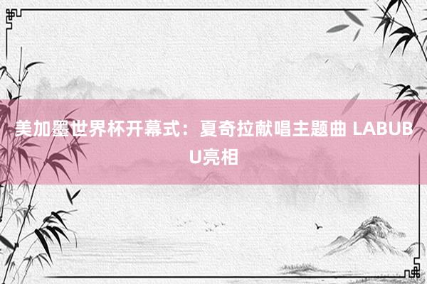 美加墨世界杯开幕式：夏奇拉献唱主题曲 LABUBU亮相