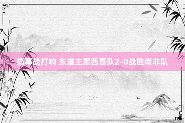 揭幕战打响 东道主墨西哥队2-0战胜南非队