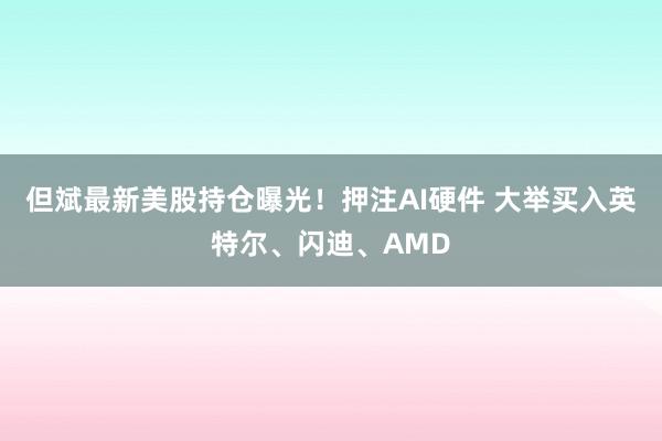 但斌最新美股持仓曝光！押注AI硬件 大举买入英特尔、闪迪、AMD