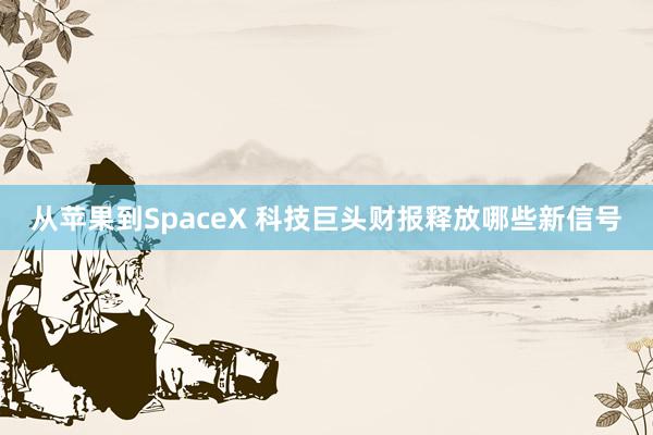从苹果到SpaceX 科技巨头财报释放哪些新信号