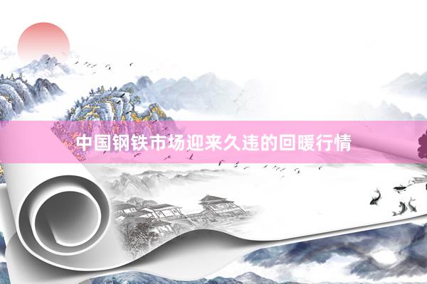 中国钢铁市场迎来久违的回暖行情