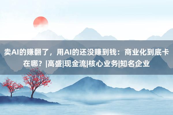 卖AI的赚翻了，用AI的还没赚到钱：商业化到底卡在哪？|高盛|现金流|核心业务|知名企业