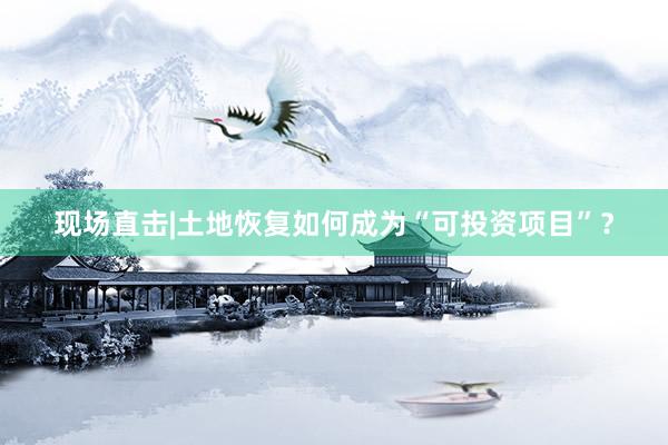 现场直击|土地恢复如何成为“可投资项目”？