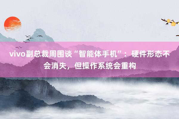 vivo副总裁周围谈“智能体手机”：硬件形态不会消失，但操作系统会重构