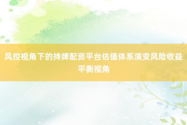 风控视角下的持牌配资平台估值体系演变风险收益平衡视角