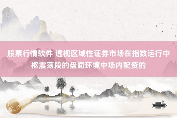 股票行情软件 透视区域性证券市场在指数运行中枢震荡段的盘面环境中场内配资的