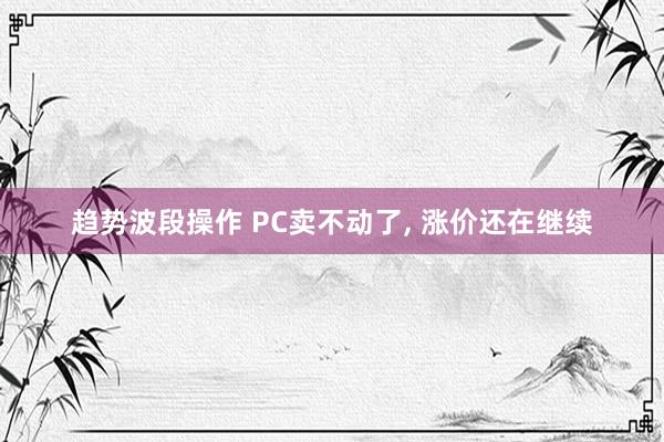 趋势波段操作 PC卖不动了, 涨价还在继续